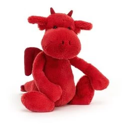 Peluche Jellycat Dragon &ndash; Bashful Dragon Rouge - Bas3rdr 31cm