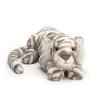 Peluche Jellycat Sacha Tigre Des Neiges &ndash; Sacha Tiger Snow &ndash; Little Sac4t 8x29cm -Petits Trésors Soldes p 1760G 190528181229