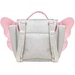 Sac &agrave; Dos Paillette Rose Et Argent Avec Ailes De Papillon - Caramel Et Cie -Petits Trésors Soldes p 2626 supp 2 210104174452