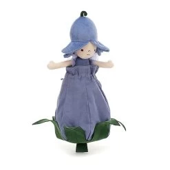Peluche Jellycat Fille Jacinthe Des Bois - Petalkin Doll Bluebell - Petd6b 28 Cm