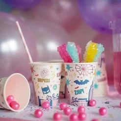 8 Gobelets En Papier Anniversaire Superheros