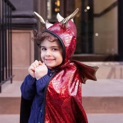 Cape Deguisement Enfant Dragon Rouge - 3/4 Ans