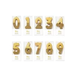 Bougie Anniversaire Chiffre Or Et Paillette