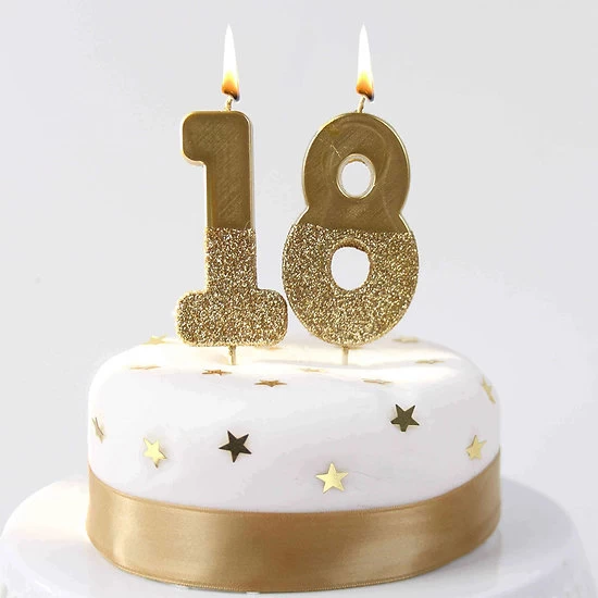 Bougie Anniversaire Chiffre Or Et Paillette 4 Bougie Anniversaire Chiffre Or Et Paillette – Image 2