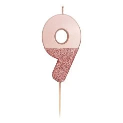 Bougie Anniversaire Chiffre Rose Gold Et Paillette -Petits Trésors Soldes p 3135 option 1 210427235434