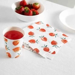 Serviette En Papier Fraise - Lot De 20 -Petits Trésors Soldes p 3142 supp 2 210428104100