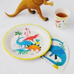 Assiette En Carton Dinosaure 100% Recyclable - Lot De 8 -Petits Trésors Soldes p 3148 supp 1 210428113142