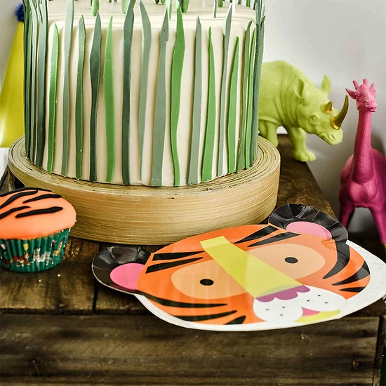 Assiette En Carton En Forme De Zèbre Et De Tigre - Lot De 12 8 Assiette En Carton En Forme De Zèbre Et De Tigre - Lot De 12 – Image 6