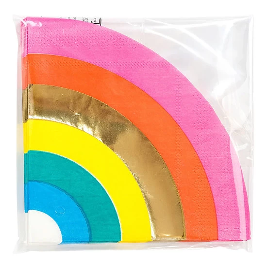 Serviette En Papier En Forme D'arc En Ciel - Lot De 16 5 Serviette En Papier En Forme D'arc En Ciel - Lot De 16 – Image 3
