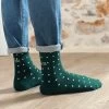 Chaussettes Hommes Les Charmantes - Vert Sapin / Blanc - Taille 39/42