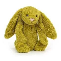 Peluche Jellycat Vert Pomme &ndash; Bashful Zingy Bunny &ndash; Medium Bas3zb 31cm