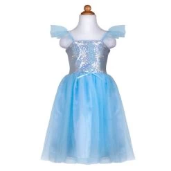 D&eacute;guisement Fille Robe De Princesse Sequins Bleu -Petits Trésors Soldes p 3693 supp 5 211021130645