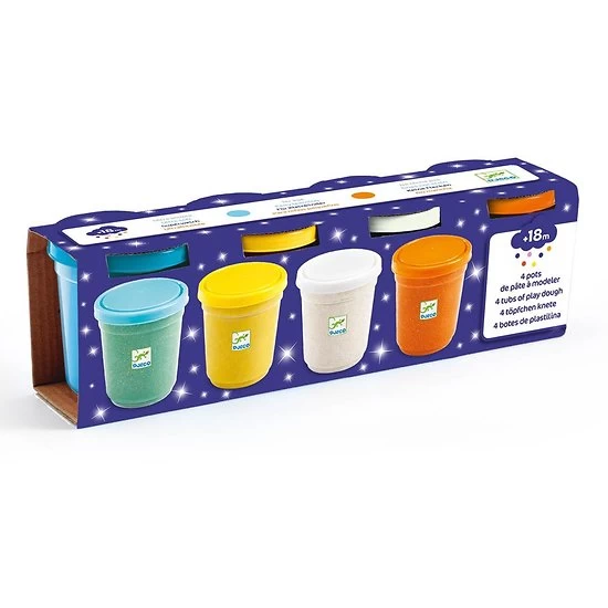 Pâte à Modeler - Lot De 4 Pots à Modeler Pailletées 3 Pâte à Modeler - Lot De 4 Pots à Modeler Pailletées