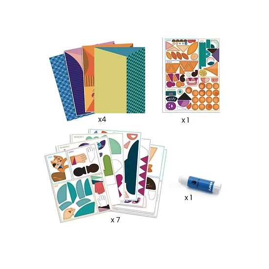 Jeu Créatif 4 à 99 Ans - Collages Et Stickers Inspired By Tetes Au Carré - Pablo Picasso 5 Jeu Créatif 4 à 99 Ans - Collages Et Stickers Inspired By Tetes Au Carré - Pablo Picasso – Image 3