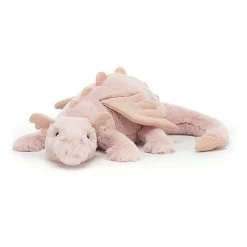 Peluche Jellycat Dragon Rose &ndash; Rose Dragon Medium &ndash; Rose2dd 50 Cm