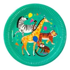 Assiette En Carton Animaux Safari - Lot De 12 -Petits Trésors Soldes p 4011 supp 2 220214200212