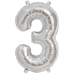 Ballon Anniversaire Chiffre Aluminium Argent - 36 Cm -Petits Trésors Soldes p 4087 supp 3 220215160608
