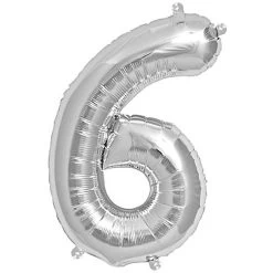 Ballon Anniversaire Chiffre Aluminium Argent - 36 Cm -Petits Trésors Soldes p 4087 supp 6 220215160620