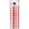 Paille Rouge Et Noire &agrave; Motif En Papier Biod&eacute;gradable - Lot De 24 -Petits Trésors Soldes p 4102G 220216141010