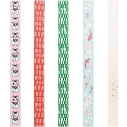 5 Rubans Adhesifs Masking Tape - Washi Tape Maneki Neko -Petits Trésors Soldes p 4171 supp 7 220225151207