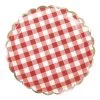 Assiette En Carton Vichy Rouge Et Blanc Guinguette - Lot De 8