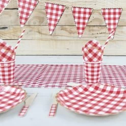 Serviette Papier Vichy Rouge Et Blanc Guinguette - Lot De 16 -Petits Trésors Soldes p 4207 supp 2 220311155111