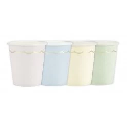 8 Gobelets En Carton Pastel Assortis - 200 Ml -Petits Trésors Soldes p 4213 supp 1 220311180853