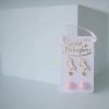 Lot De 3 Boucles D'oreilles Enfant Licorne, Coeur Et Boule Rose