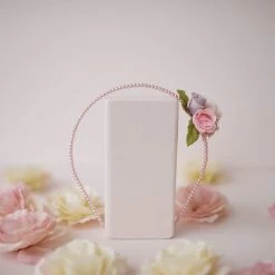 Serre T&ecirc;te Enfant Perles Et Fleurs - Nude -Petits Trésors Soldes p 4355 supp 2 220331143818