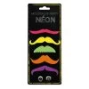 Lot De 6 Moustaches Adh&eacute;sives Fluo