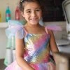 D&eacute;guisement Robe Et Ailes De F&eacute;e Arc-en-ciel - 5/6 Ans -Petits Trésors Soldes p 4701G 221107182948