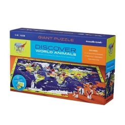 Puzzle 100 Pi&egrave;ces Et Figurines - Discover World Animals