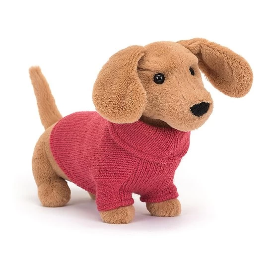 Peluche Jellycat Chien Teckel En Pull Rose - Sweater Sausage Dog - S3sdp 14cm 3 Peluche Jellycat Chien Teckel En Pull Rose - Sweater Sausage Dog - S3sdp 14cm
