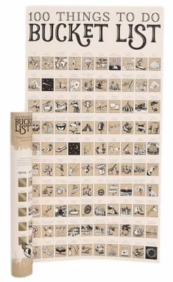 Poster &agrave; Gratter Les 100 Choses &agrave; Faire Dans Sa Vie - 74cm Bucketlist