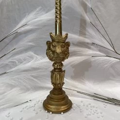 Bougeoir Chandelier Bougie Lion Ou Singe Or Dor&eacute; 24cm -Petits Trésors Soldes p 4878 supp 2 221202154105