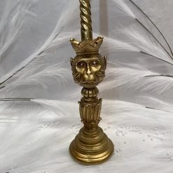 Bougeoir Chandelier Bougie Lion Ou Singe Or Dor&eacute; 24cm -Petits Trésors Soldes p 4878 supp 4 221202154109