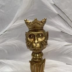 Bougeoir Chandelier Bougie Lion Ou Singe Or Dor&eacute; 24cm -Petits Trésors Soldes p 4878 supp 5 221202154111