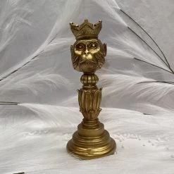 Bougeoir Chandelier Bougie Lion Ou Singe Or Dor&eacute; 24cm -Petits Trésors Soldes p 4878 supp 6 221202154114