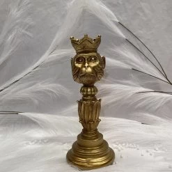 Bougeoir Chandelier Bougie Lion Ou Singe Or Dor&eacute; 24cm -Petits Trésors Soldes p 4878 supp 7 221202154116