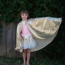 D&eacute;guisement Cape Dor&eacute;e &agrave; Sequins - 5/6 Ans